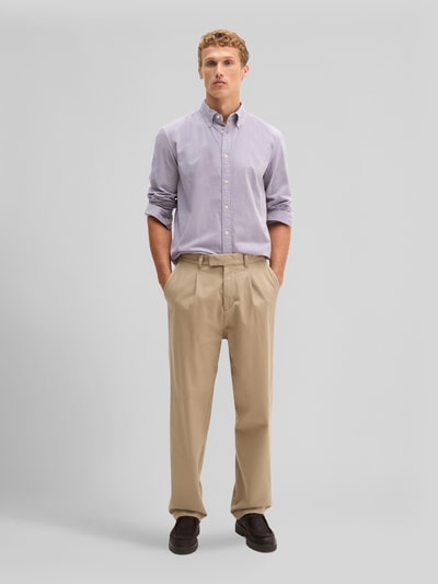 Marc O'Polo Regular Fit Freizeithemd aus Baumwolle mit Cordstruktur Lila 1