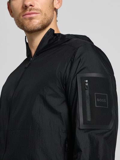 BOSS Green Regular fit jack van lichte geweven ripstop Zwart - 3