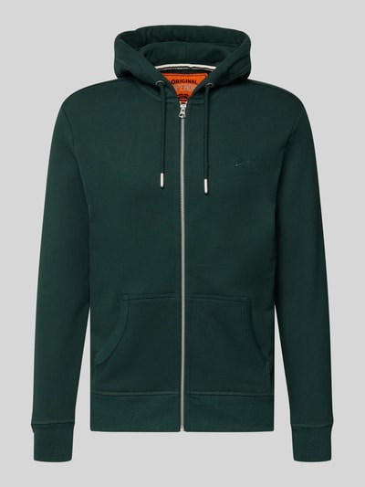 Superdry Regular Fit Sweatjacke mit Logo-Stitching Dunkelgruen 2
