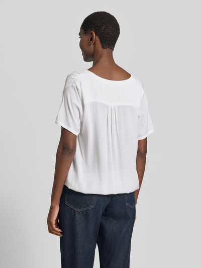 Tom Tailor Regular Fit Bluse aus reiner Viskose Weiss 5