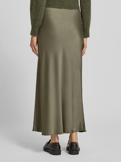 Neo Noir Maxirock aus Satin mit elastischem Bund Modell 'Vicky' Khaki 5