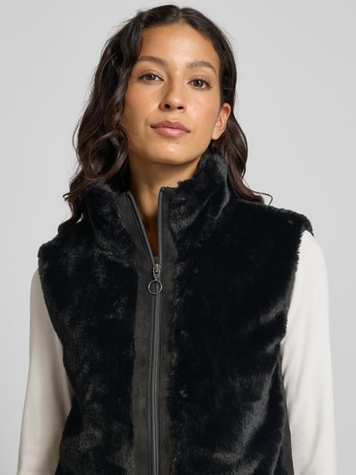Betty Barclay Gilet met imitatiebont Zwart - 3