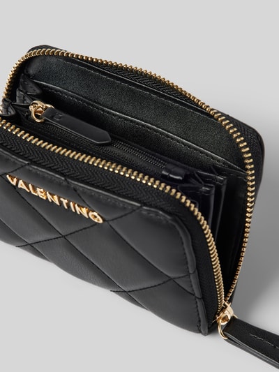 VALENTINO BAGS Portemonnaie mit Ziernähten Modell 'OCARINA' Black 3