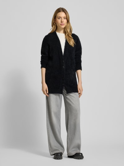 Marc Cain Strickjacke mit V-Ausschnitt und Knopfleiste Black 1