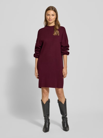 Vero Moda Loose fit gebreide jurk van viscosemix, model 'NANCY' Bordeaux - 1