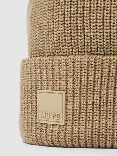 Marc O'Polo Denim Beanie mit Label-Detail Beige 2