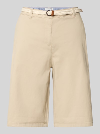 Christian Berg Woman Bermudas mit Gürtel und französischen Eingrifftaschen Sand 2