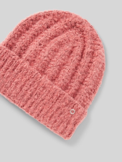 s.Oliver RED LABEL Zachte beanie met breipatroon Rood - 2