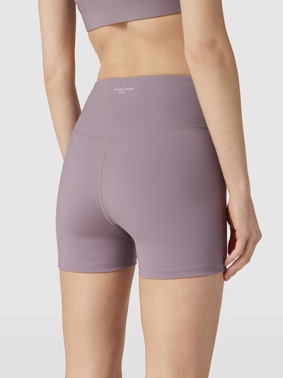 Anine Bing Radlerhose mit Label-Print Lavendel 6