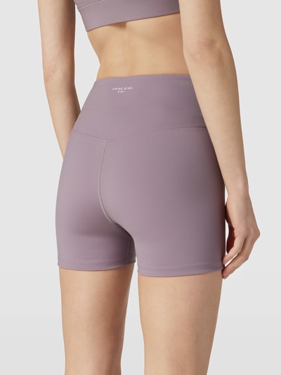 Anine Bing Radlerhose mit Label-Print Lavender 6