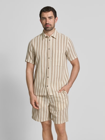 GABBA Freizeithemd mit Knopfleiste Modell 'Sven' Beige 4