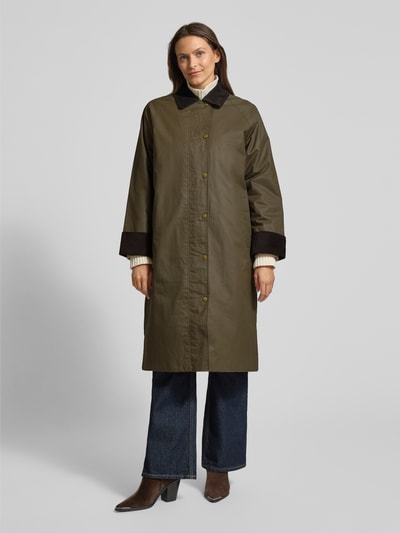 Gant Gewachster Mantel mit Knopfleiste Dunkelgruen 4