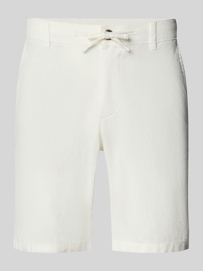 Selected Homme Szorty chino o kroju regular fit z mieszanki bawełny i lnu model 'BRODY' Biały 2