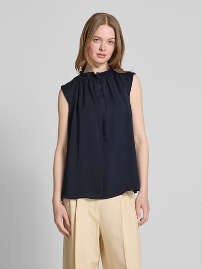 Marc Cain Blusentop mit Stehkragen und Kappärmeln Marine 4