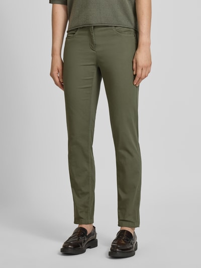 Luisa Cerano Hose mit Eingrifftaschen und elastischem Bund Khaki 4