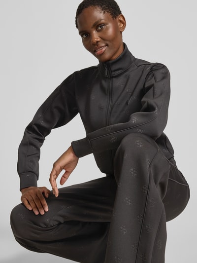 GUESS Activewear Sweatjacke mit Logo-Muster Modell 'CALISTA' Black 3