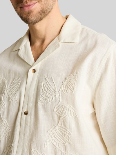 Tom Tailor Regular Fit Freizeithemd mit Stitching Offwhite Melange 3