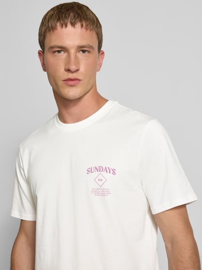 Only & Sons Regular fit T-shirt van puur katoen, model 'KYE' Wit - 3