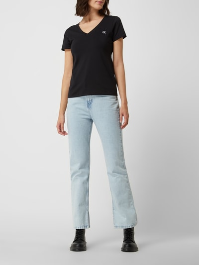 Calvin Klein Jeans T-shirt met geborduurd logo  Zwart - 1