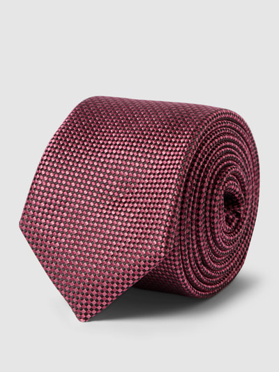 BOSS Slim Fit Stropdas met structuurmotief Fuchsia - 2