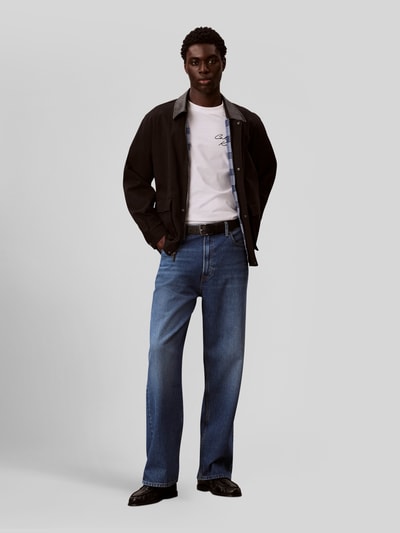 Calvin Klein Jeans Relaxed Fit T-Shirt aus reiner Baumwolle Weiss 1