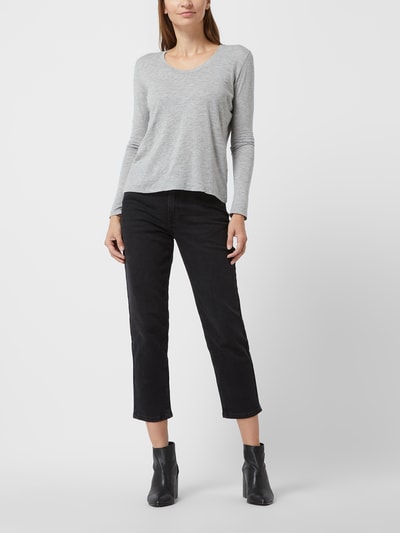 American Vintage Longsleeve mit Rundhalsausschnitt Silber Melange 1