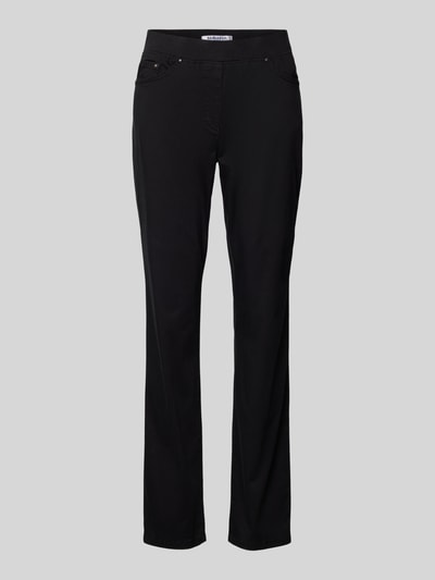 Raphaela By Brax Slim fit broek met elastische band, model 'Pamina' Zwart - 2