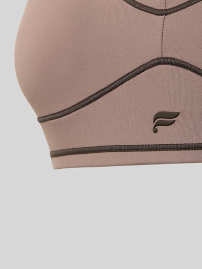 Fabletics Slim Fit Sport BH mit Logo-Detail Modell 'PURELUXE' Taupe 2