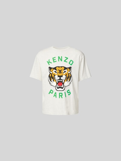 Kenzo T-Shirt mit Label-Print Mittelgrau Melange 2