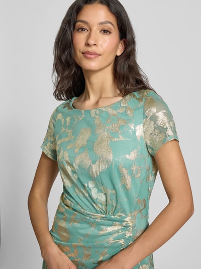Vera Mont Knielange cocktailjurk met plooien opzij Mintgroen - 3