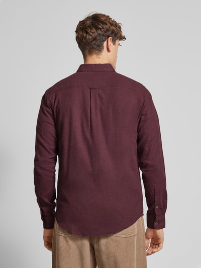 Blend Regular Fit Freizeithemd mit Button-Down-Kragen Modell 'Burley' Bordeaux 5