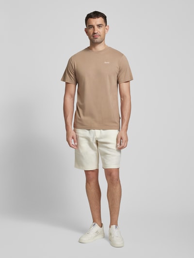 Forét T-Shirt mit Label-Print Modell 'STILL' Taupe 1