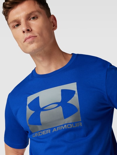 Under Armour T-shirt met labelprint Koningsblauw - 3