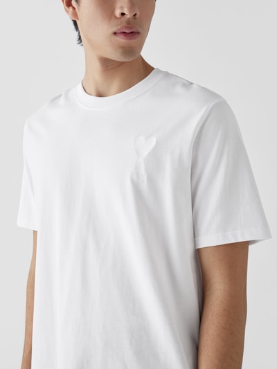 AMI PARIS T-Shirt mit Label-Stitching Weiß 3