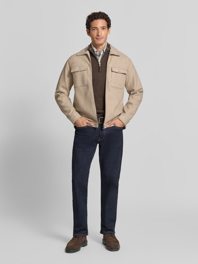 MCNEAL Hemdjacke mit Brusttaschen Taupe 1