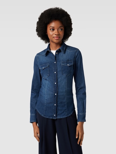 Liu Jo White Jeansblouse met borstzakken Donkerblauw - 4