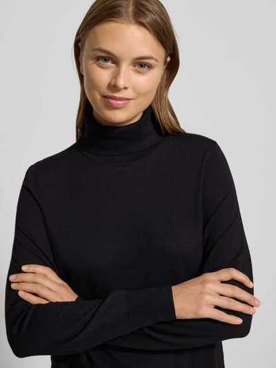 s.Oliver RED LABEL Regular Fit Rollkragenpullover aus Viskose-Mix BLACK 3