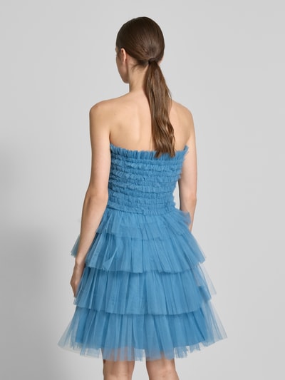 LACE & BEADS Cocktailjurk in laagjeslook Bleu - 5