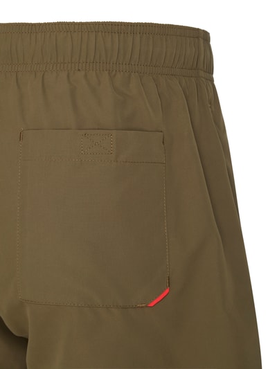 HUGO Badeshorts mit Logo-Print Modell 'Abas' Oliv 4