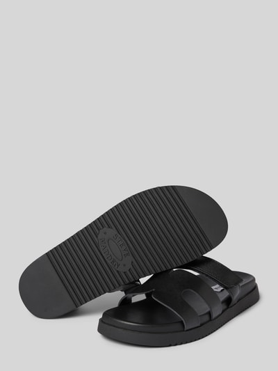 Steve Madden Lederslides mit Klettverschluss Modell 'MISSILE' Black 4