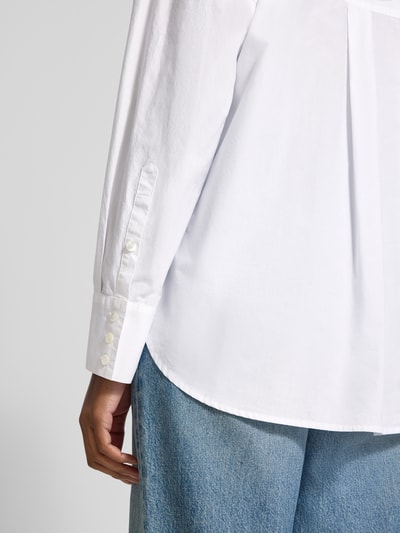 Lanius Oversized Hemdbluse mit Sportmanschetten Weiss 3