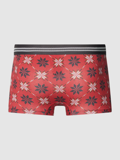 Jockey Trunks mit Allover-Muster Rot 3