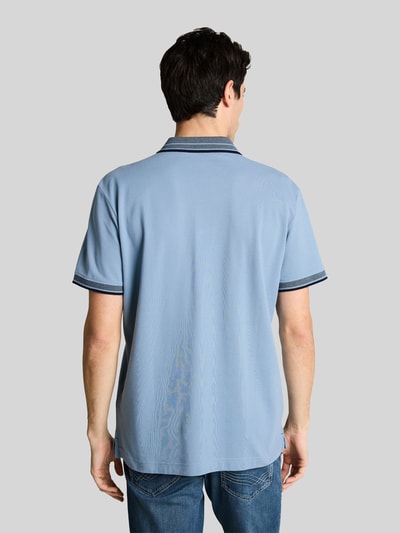Tom Tailor Koszulka polo o kroju regular fit z kołnierzykiem w kontrastowym kolorze Szaroniebieski 5