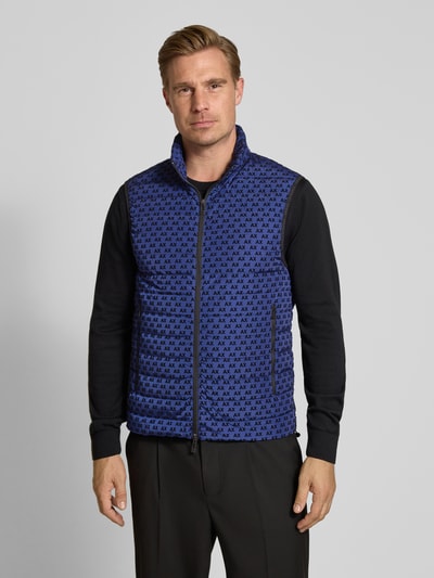 Armani Exchange Regular fit bodywarmer met eendendons en veren model 'PIUMINO' Koningsblauw - 4