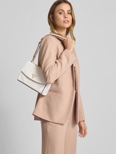 Guess Handtas met structuurmotief, model 'CRESIDIA' Offwhite - 1