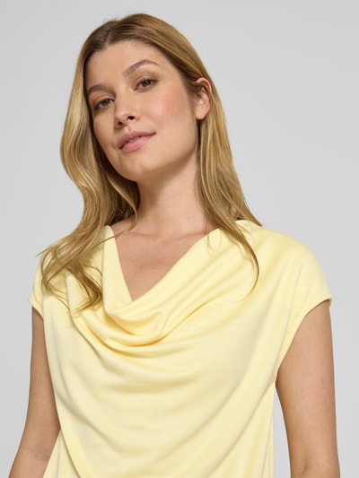 Zero T-shirt z lejącym dekoltem Jasnożółty 3