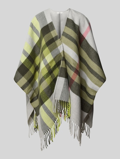 Brax Poncho met franjes, model 'STYLE.THEA' Neon groen - 2