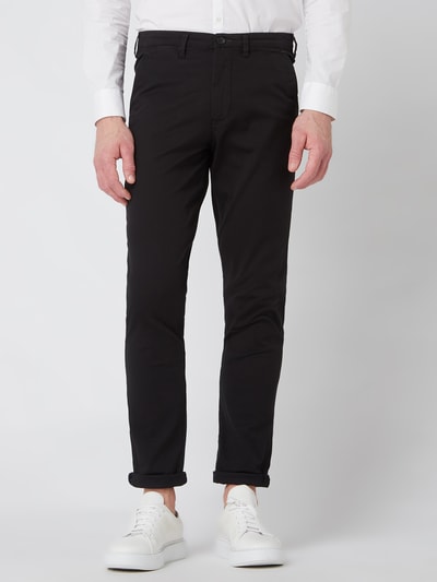 SELECTED HOMME Slim fit chino met stretch, model 'Miles' Zwart - 4