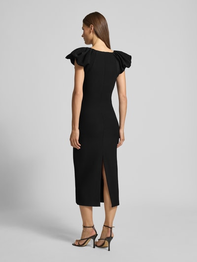 Forever New Knielänge Cocktailkleid mit Rüschen Modell 'Makenna' Black 5