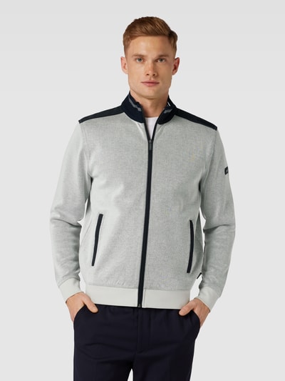 bugatti Sweatjacke mit Stehkragen und Reißverschlusstaschen Ecru 4